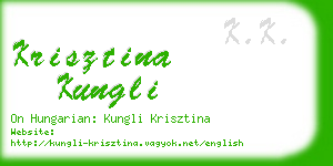 krisztina kungli business card